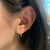 SAMPLE SALE ¡Buenos Días! Triple Ray Diamond and Sapphire Ear Cuff (no piercing)
