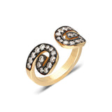 “Txirimiri” Champagne Diamond Bling Ring - Cave