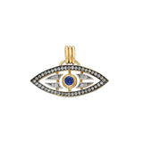 “Macu” Caribbean Eye Pendant - Diamonds and Blue Sapphire hi