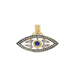 “Macu” Caribbean Eye Pendant - Diamonds and Blue Sapphire