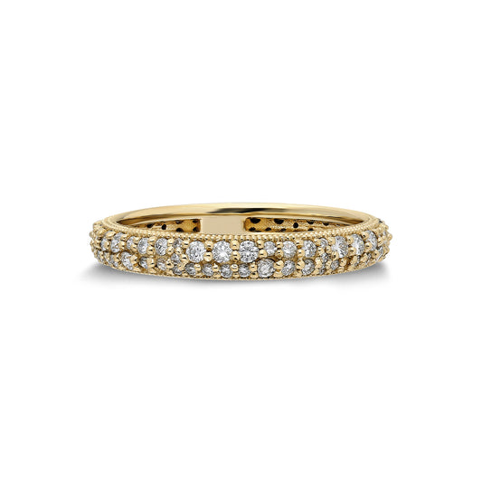 “Eterno” Tuxedo Pave Ring - Black and White Diamonds