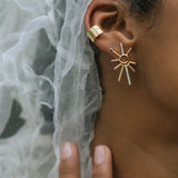 “Caona” Pattern Solid Gold Ear Cuff (no piercing)