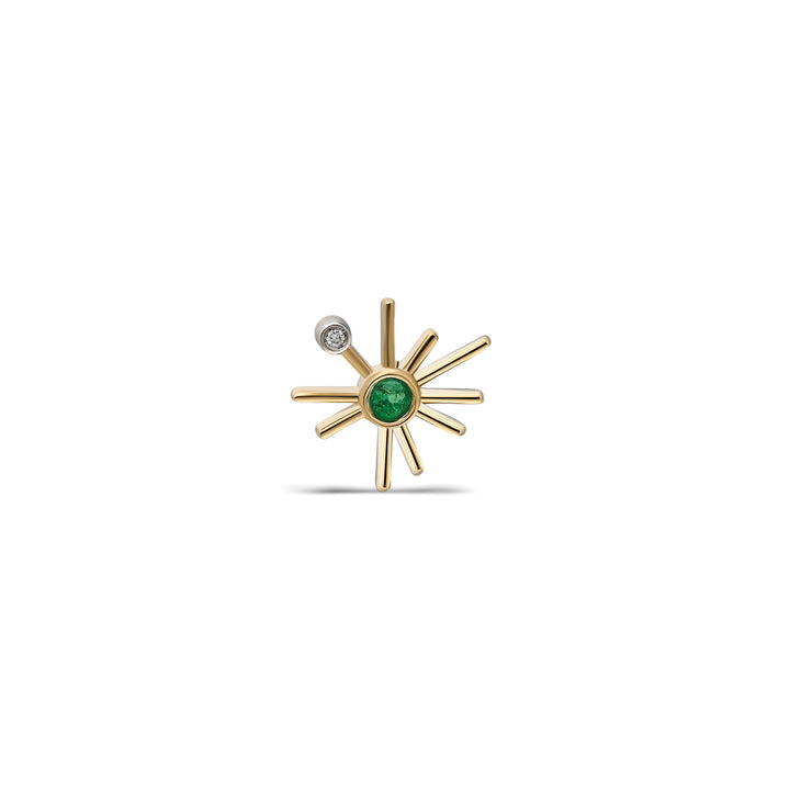 ¡Buenos Días! Mini Sun Stud Earring - Emerald