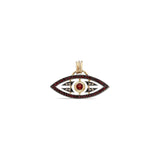 “Macu” Caribbean Eye Pendant - Garnet and Diamond