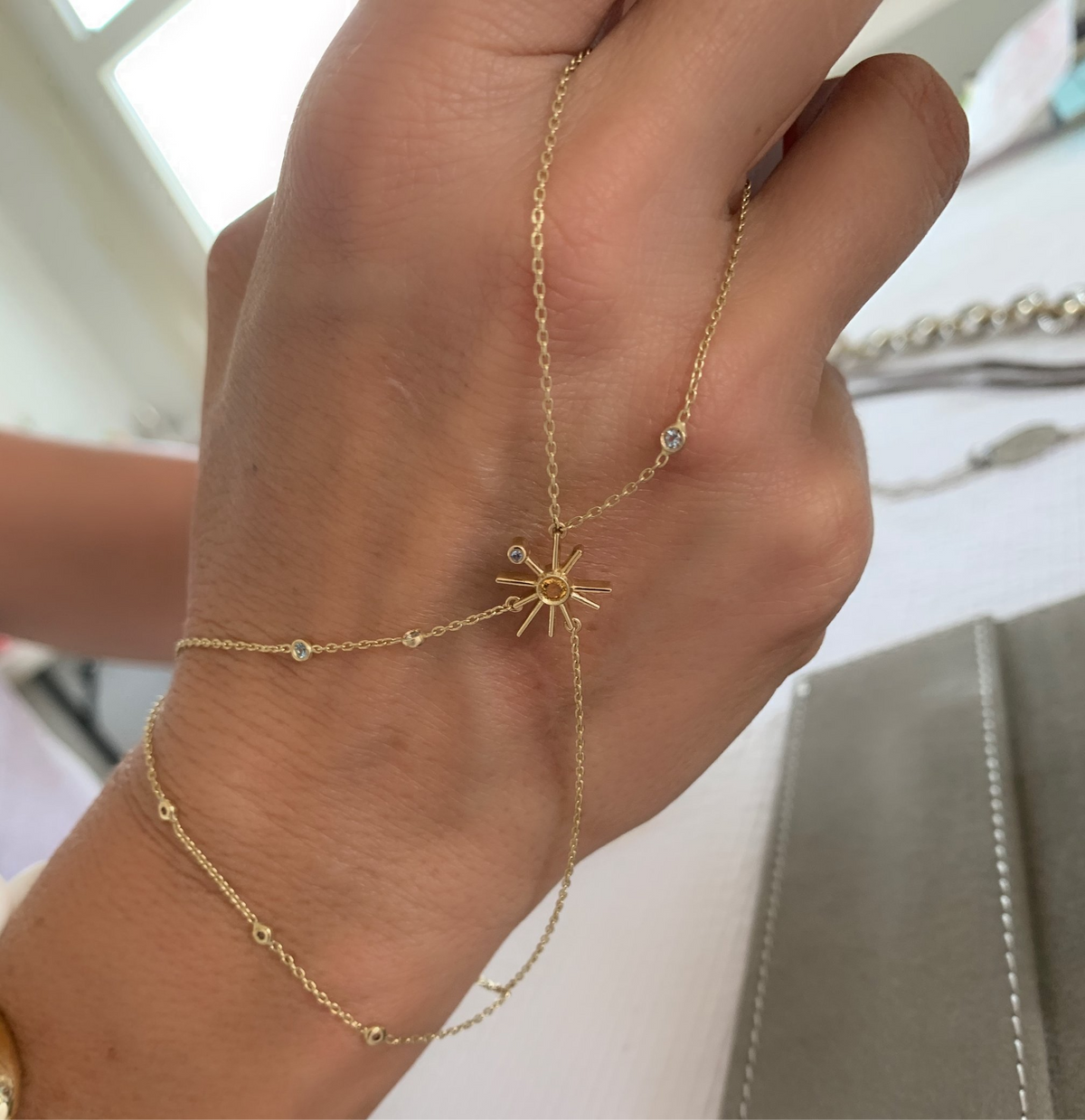 ¡Buenos Días! Citrine and Topaz Hand Piece