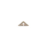“Baira” Single Piercing Stud - Champagne Diamonds
