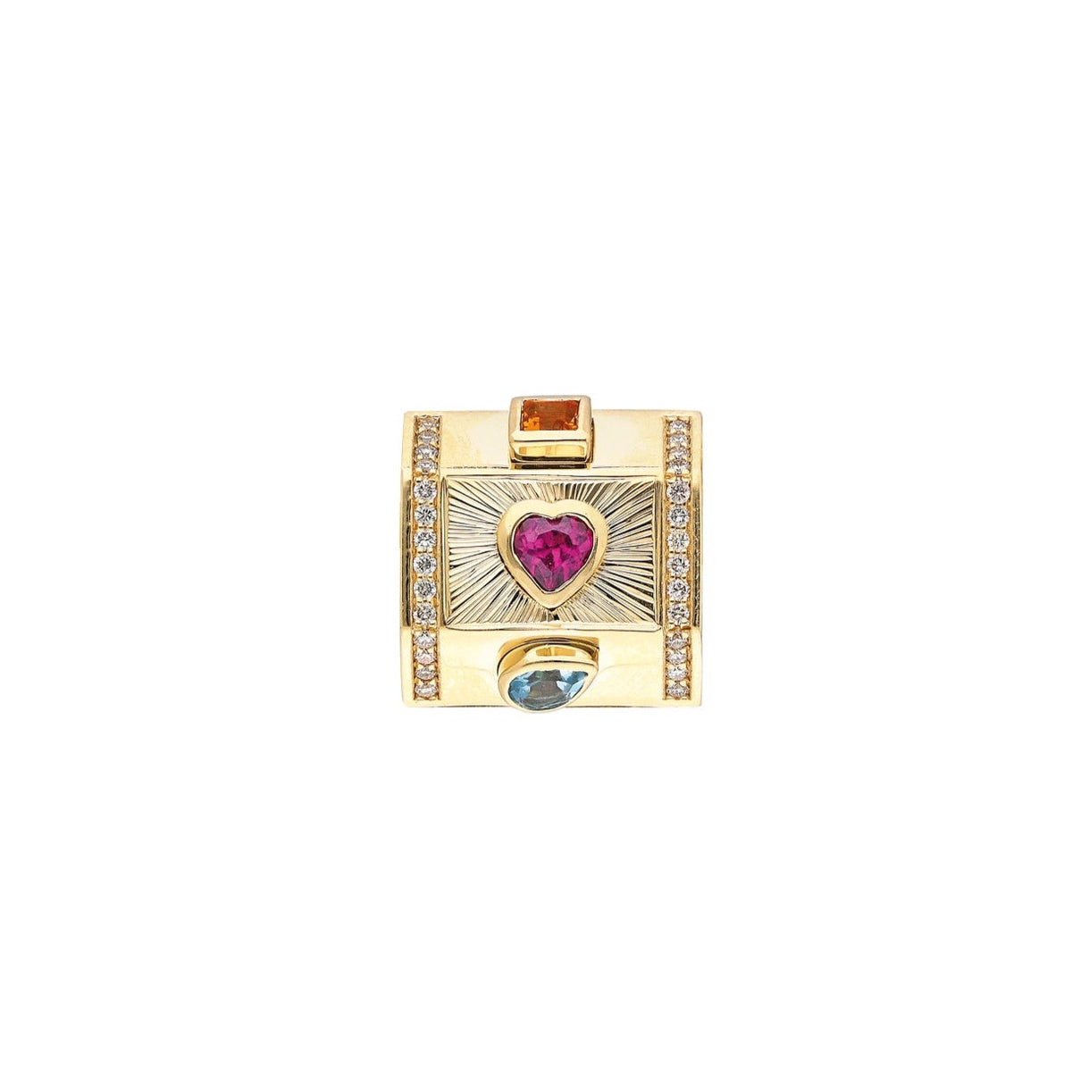 Yarí “Tesoro” Nugget Charm Pendant - Multi-Shaped Gemstones