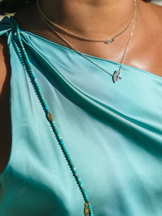 “Kiki” White Diamond Coquí Necklace