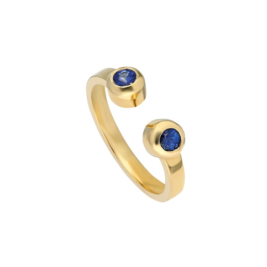 “Cayey” Small Cuff Ring - Blue Sapphire