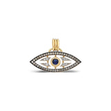 “Macu” Caribbean Eye Pendant - Diamonds and Blue Sapphire