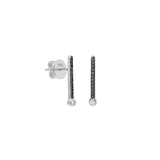 ¡Buenos Días! Small White Gold and Black Diamond Ray Earring