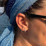 ¡Buenos Días! Small White Diamond Ray Single Earring