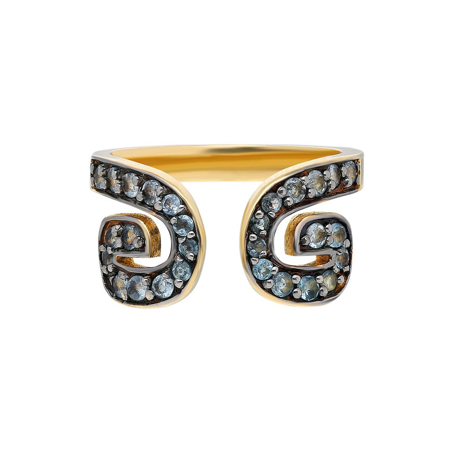 “Txirimiri” Aquamarine Bling Ring - Akua