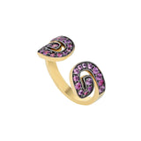 SAMPLE SALE “Txirimiri” Pink Sapphire Bling Ring - Tropik