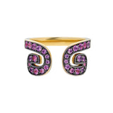 SAMPLE SALE “Txirimiri” Pink Sapphire Bling Ring - Tropik
