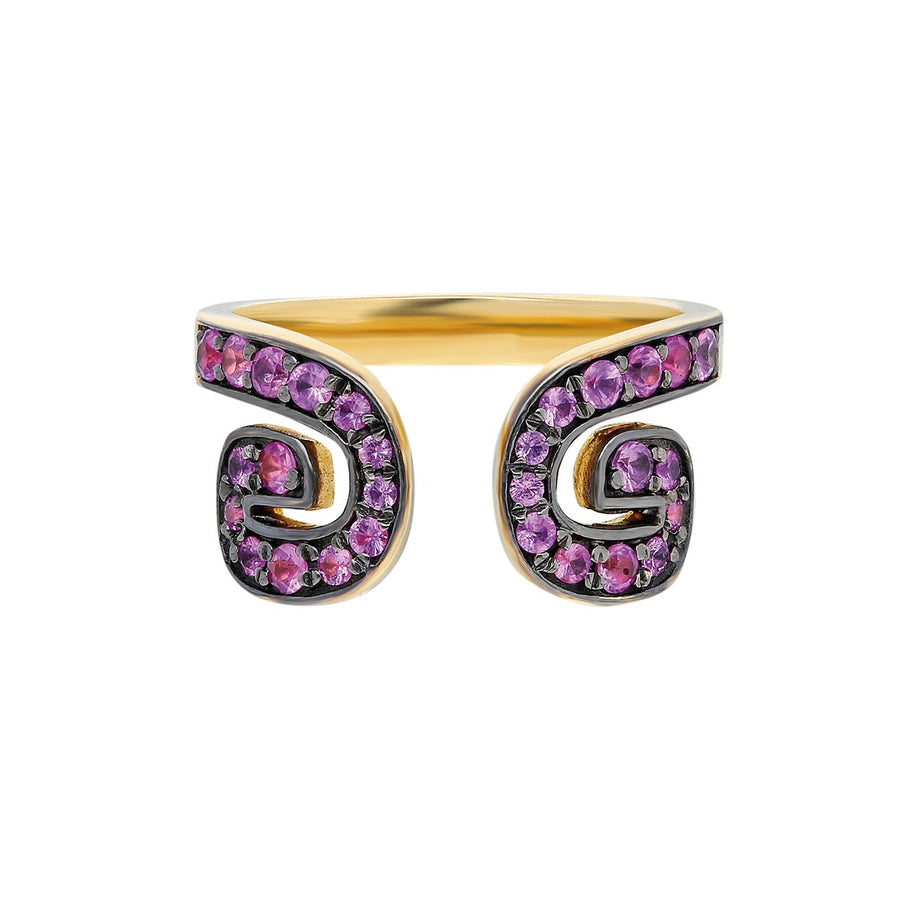 “Txirimiri” Pink Sapphire Bling Ring - Tropik