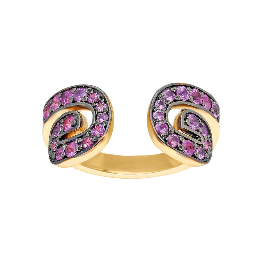 “Txirimiri” Pink Sapphire Bling Ring - Tropik